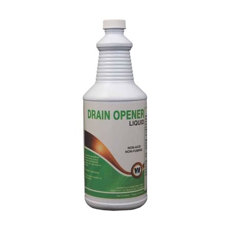 WARSAW CHEMICAL Drain Opener, Liquid Drain Opener, 1-Quart, 12PK 21581-0000012